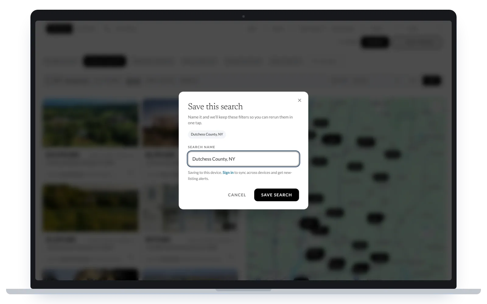 Save a search and get new matches by email